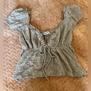 Princess Polly Kellan Crop Cap Sleeve Top